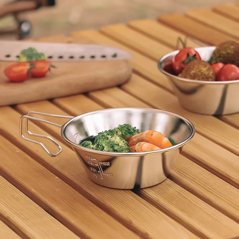Stainless Steel Coffee Cup, Outdoor Picnic Tableware, Portable Hiking Tea Cup, Barbecue Camping Essential