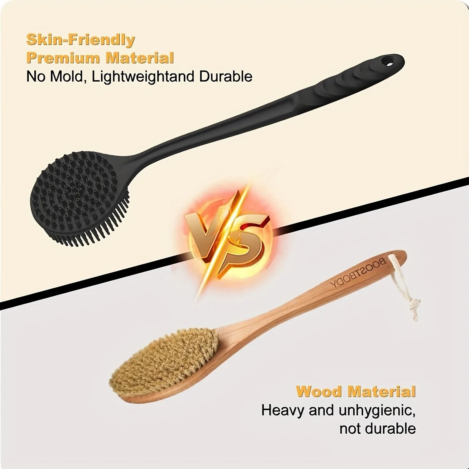 Long Handle Back Scrubber Brush Exfoliating Shower Body Brush