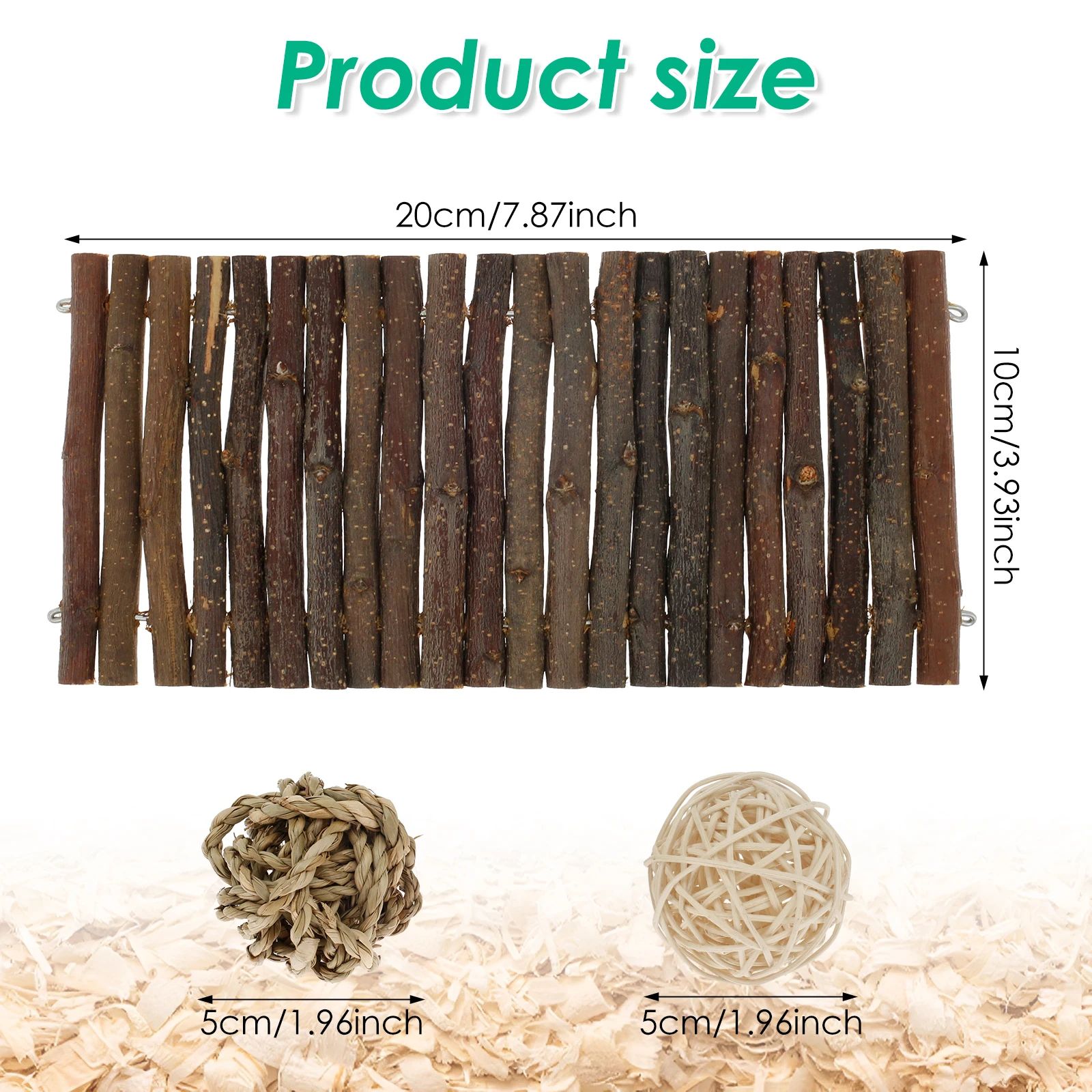 Natural Wooden Small Pet Chew Toy Set