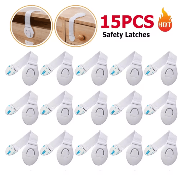 SecureFlex Child Safety Strap Locks No Drill Cabinet and Drawer Protection