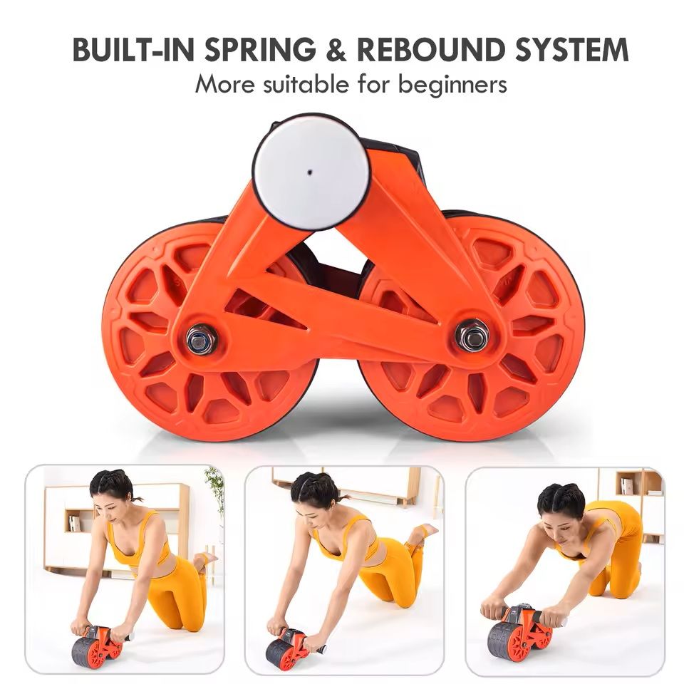 Ab Wheel Roller with Automatic Rebound and Intelligent Display