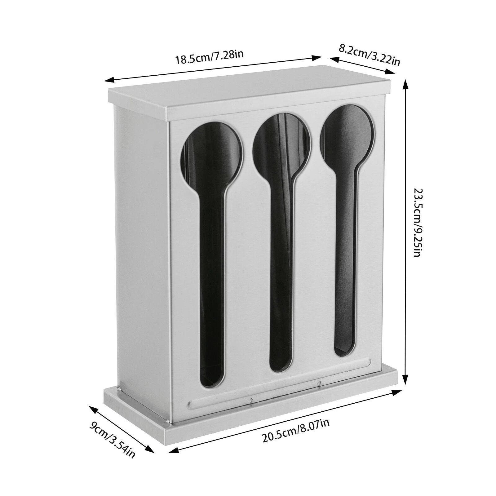 Utensil Dispenser for Fork and Spoon, Stainless Steel Holder Station