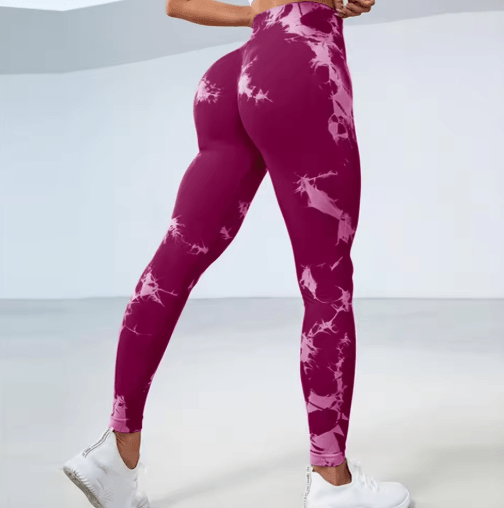Tie-Dye Butt-Lifting Yoga Leggings – High Waist Slim-Fit Fitness Leggings