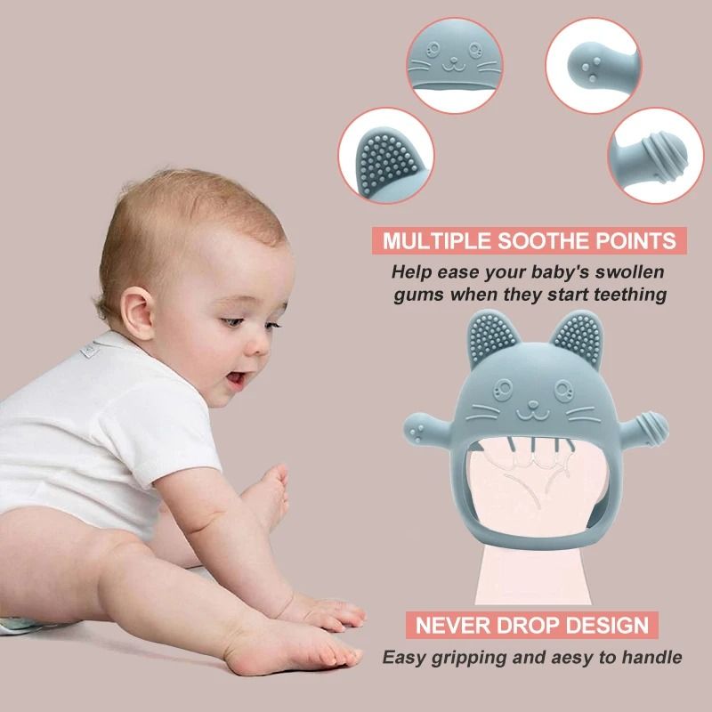 Cottontail Comfort Silicone Teething Mitten