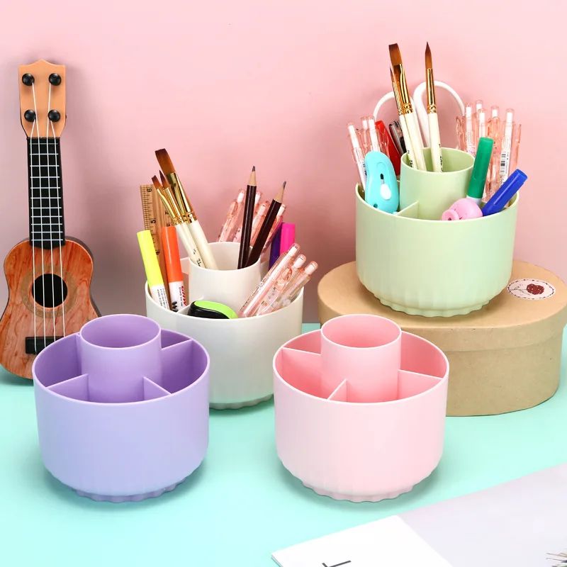 INS-Style 360° Rotating Pen Holder Desktop Organizer