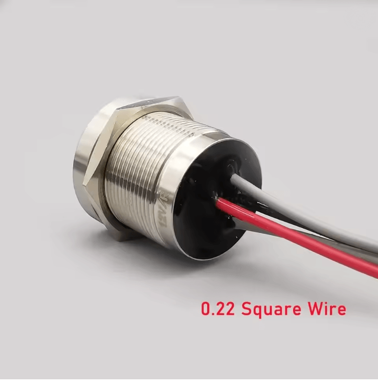 Stainless Steel 22 mm Flat Head LED Piezo Touch Switch Waterproof IP68