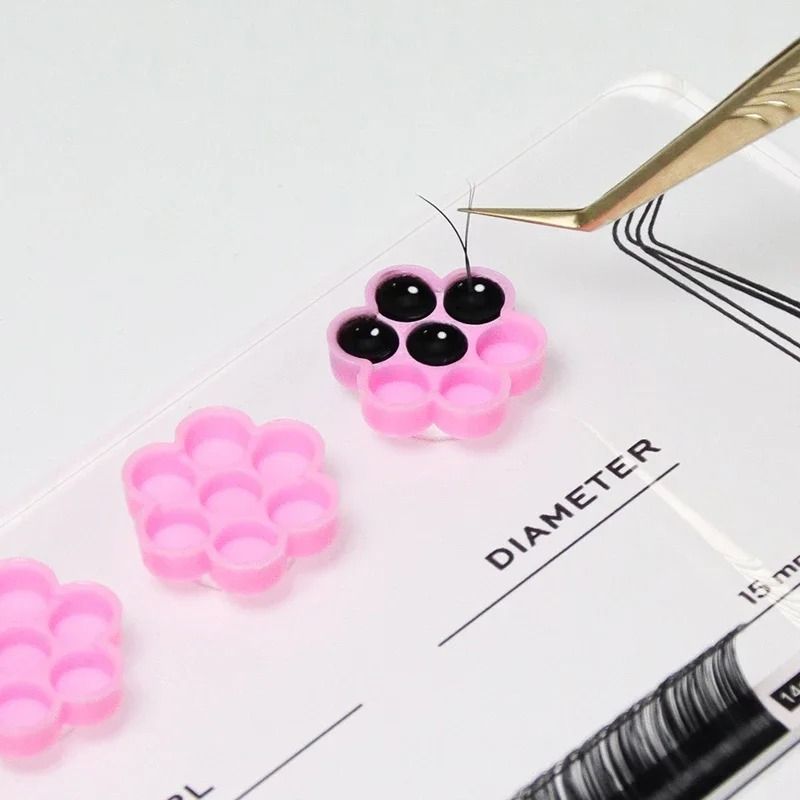 Magnetic Acrylic Eyelash Extension Scale Holder with Glue Pallet Cup
