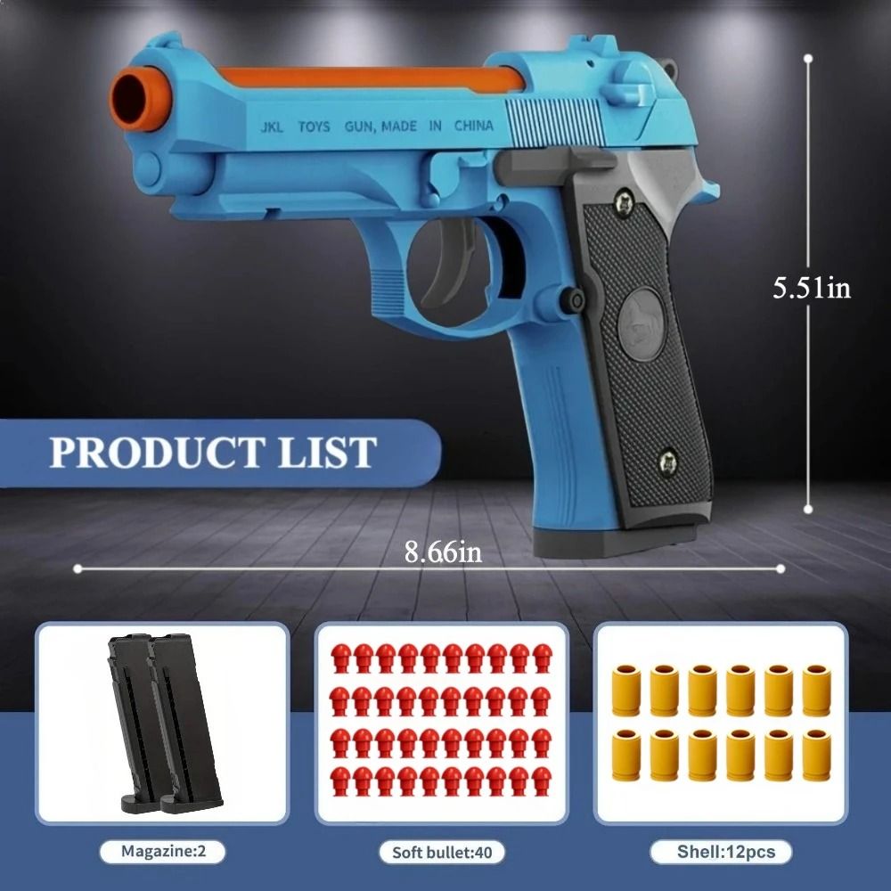 SIG17 Shell Ejecting Soft Bullet Toy Pistol with Blowback Action