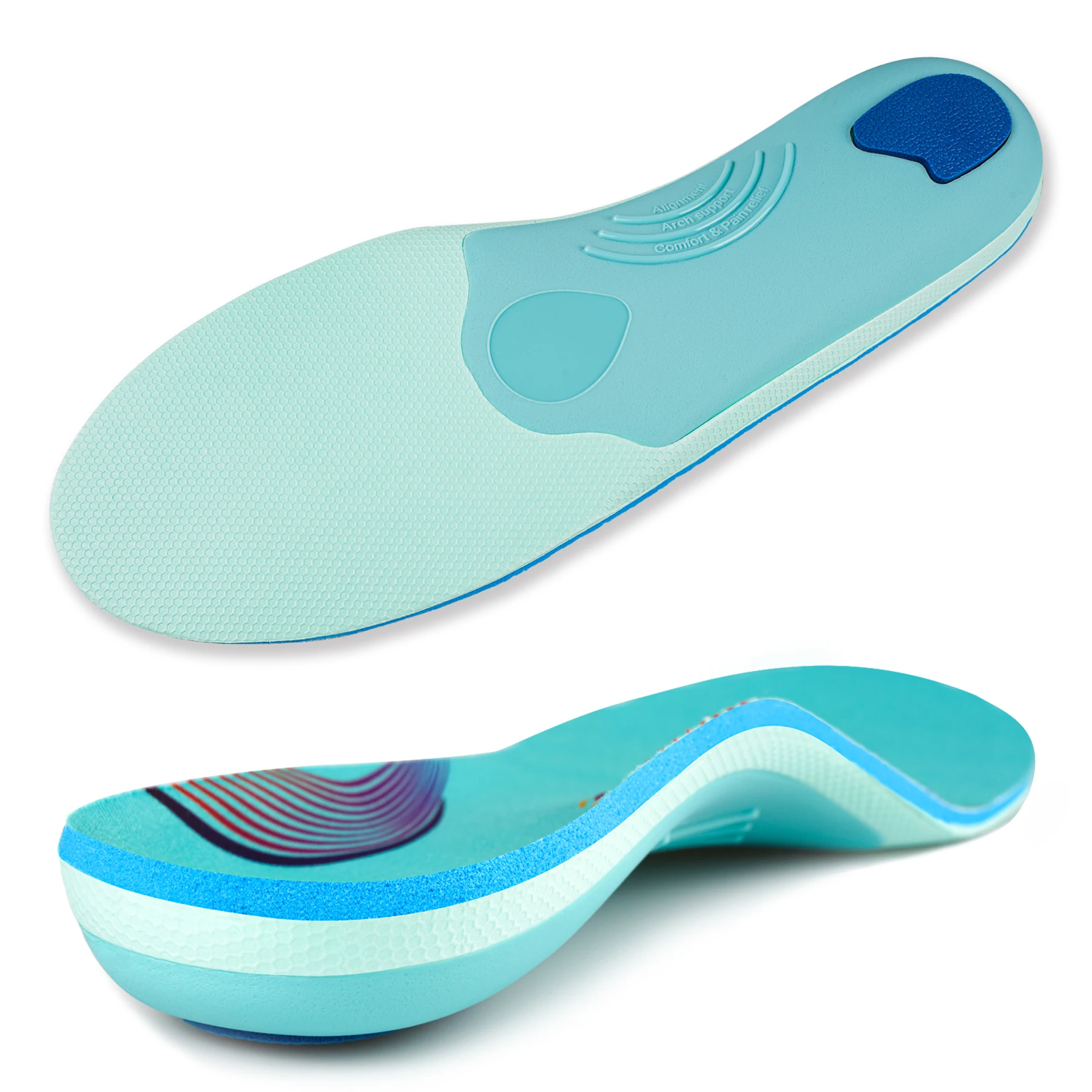 Orthopedic High Arch Support Sport Insole for Plantar Fasciitis & Flat Feet, Men & Women Sneaker Orthotic Insoles Plant