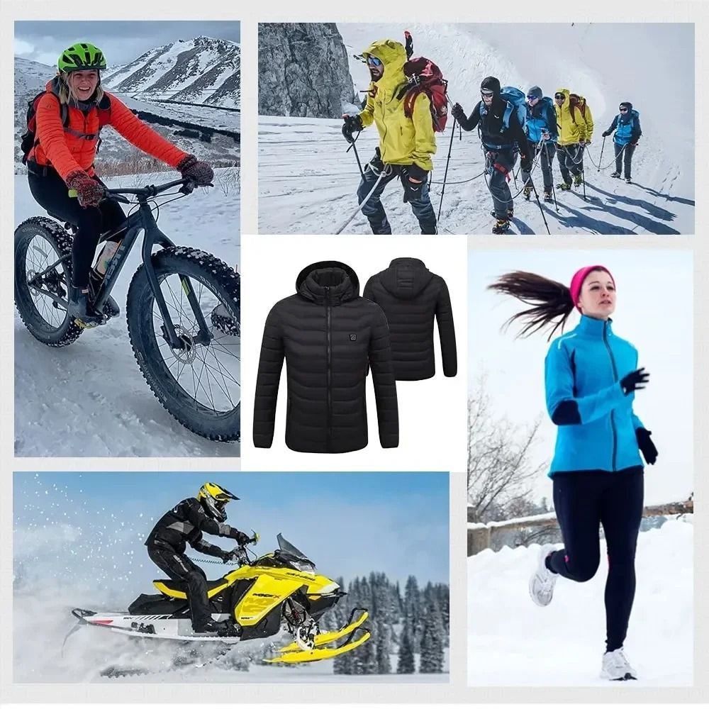 Heated Jacket Men Women USB Self Heated Clothing Warm Winter Coat