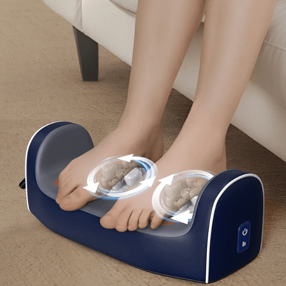 Electric Shiatsu Foot, Calf Massager with Heated Kneading, Rolling Relaxation, Leg, Arm Massage, Multipurpose Gift