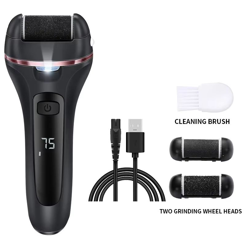 Rechargeable Electric Callus Remover Foot File With 3 Grinding Heads