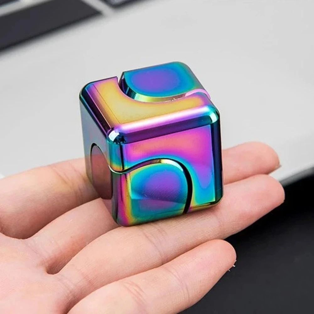 Fidget Spinner Cube Anti Anxiety Fidget Toy Spinning Cube Stress Relief Toy