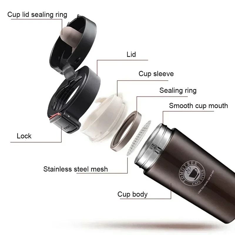 304 Stainless Steel Double Wall Vacuum Mug Leak Proof Thermal Flask
