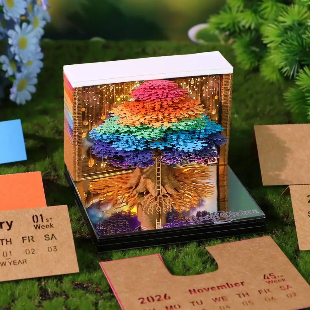 2026 Tear Away 3D Paper Calendar Tree