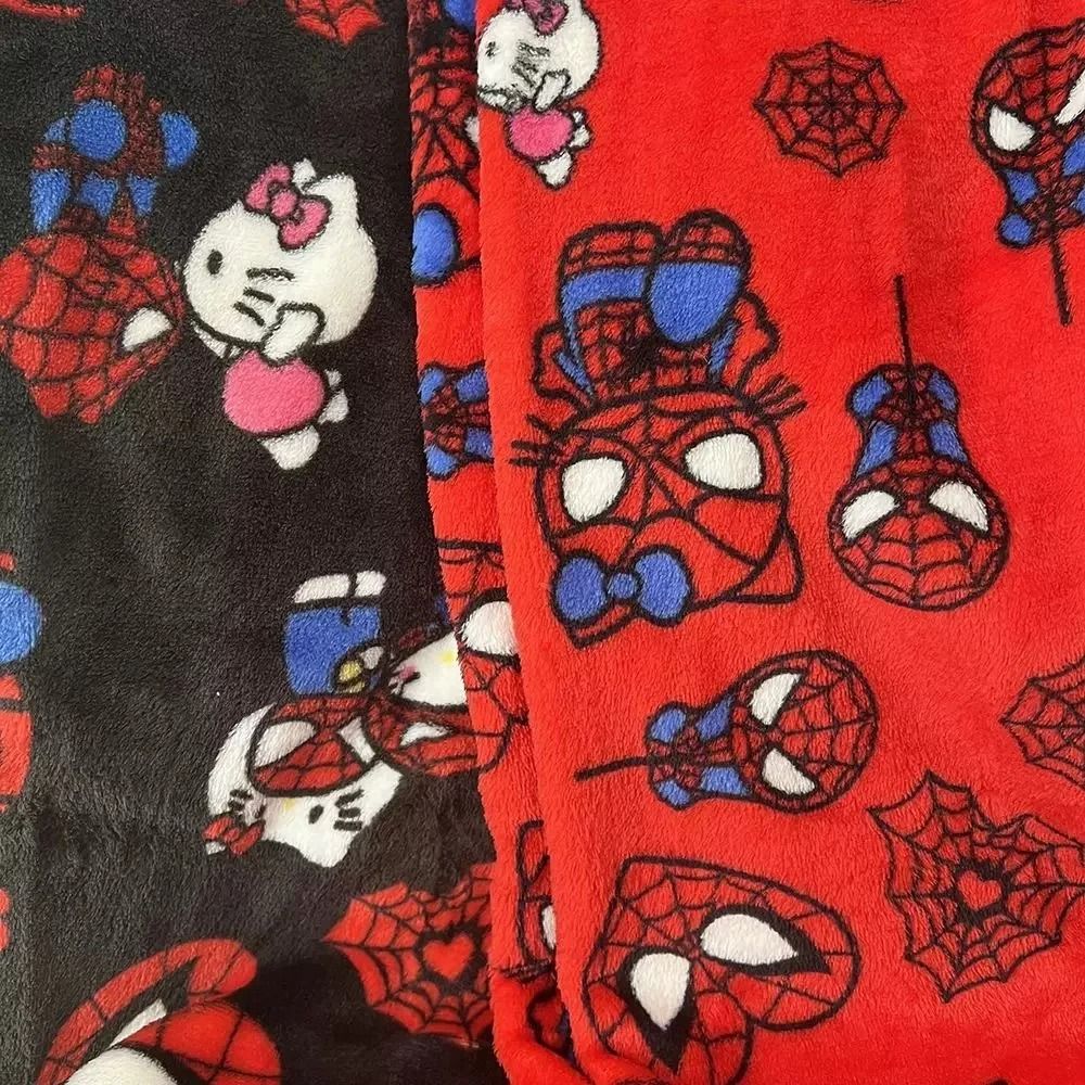 Y2K Cartoon Pajama Pants Soft Flannel Sleepwear Home Trousers