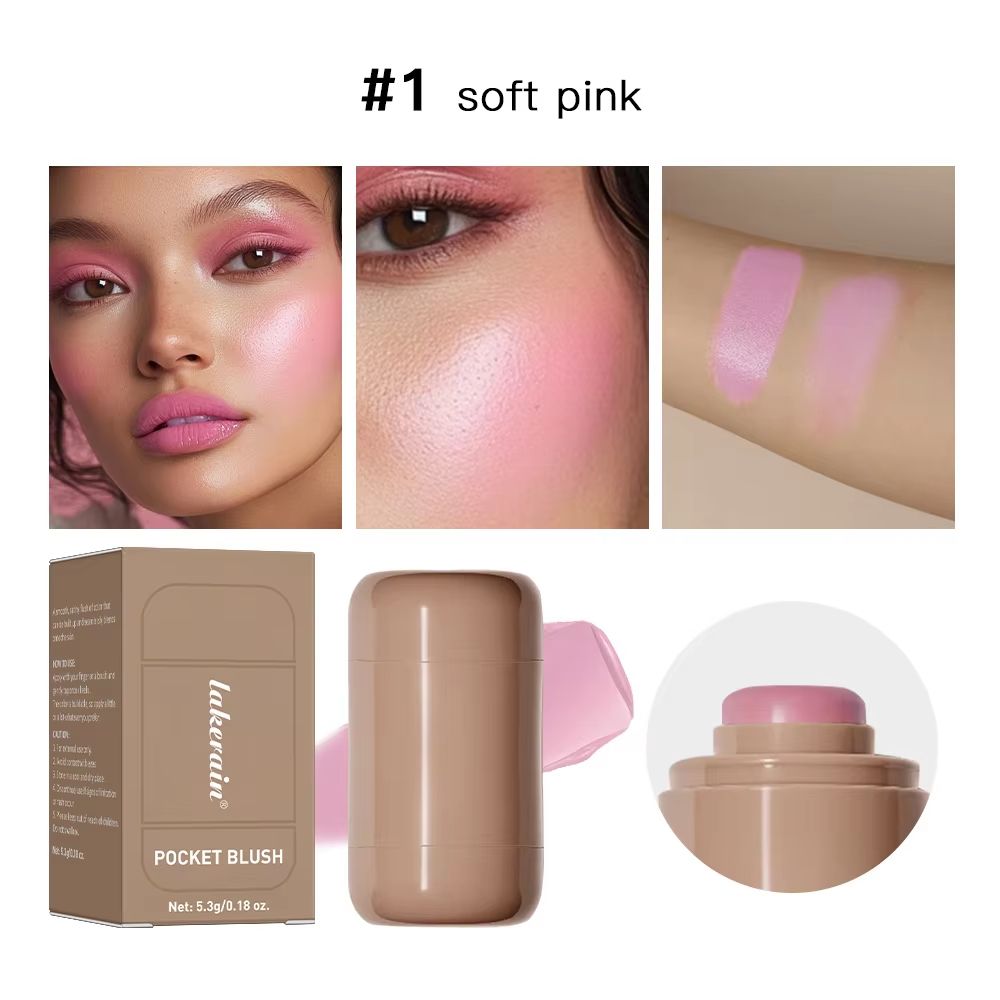 GlowTint 3 in 1 Blush Stick – Moisturizing Lip and Cheek Tint with Glossy Finish