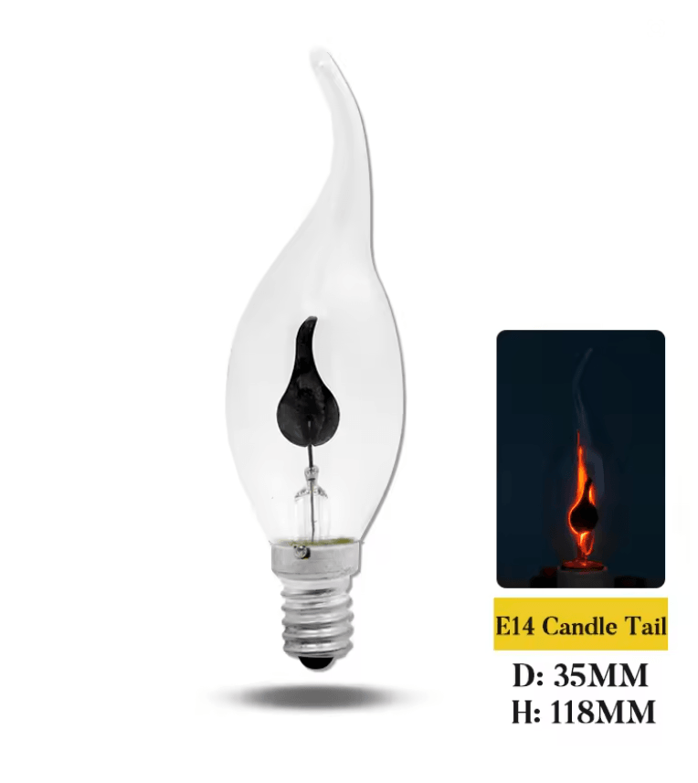 Vintage Flame Effect LED Bulb E14 E27 Candle Light for Home Decor and Ambient Lighting