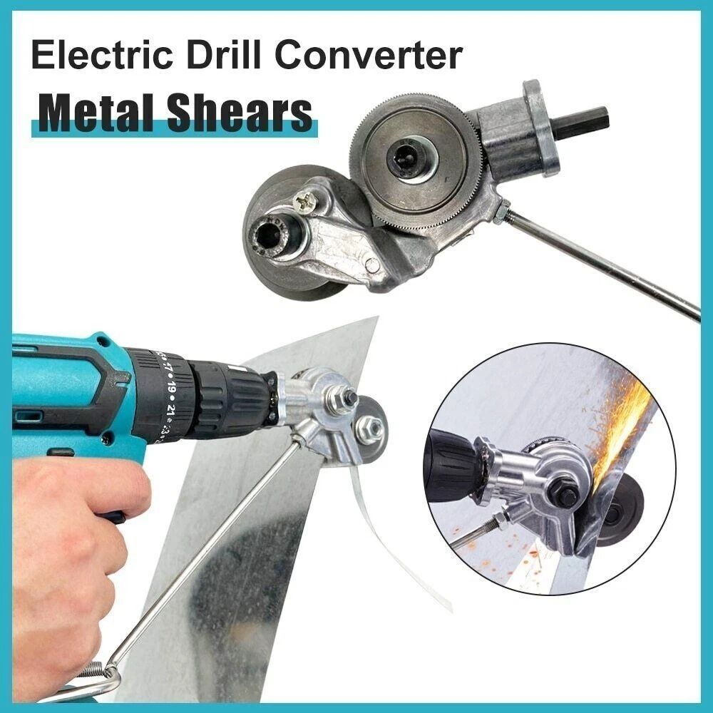 Metal Sheet Cutter Nibbler Saw, Electric Drill Shears Plate Cutter Attachment