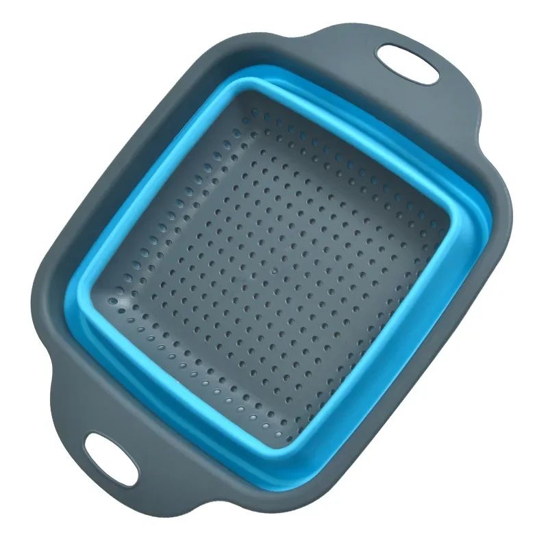 Foldable Silicone Drain Basket – Collapsible Fruit & Vegetable Washing Colander
