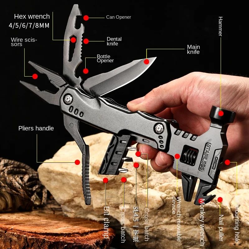 Multifunction Folding Wrench Hammer Tool