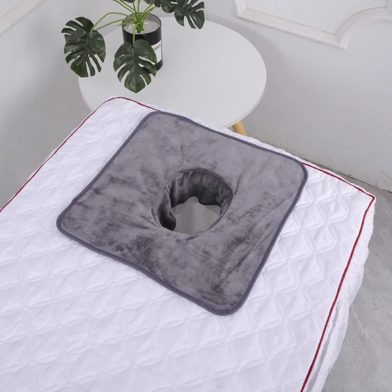 SPA Massage Bedspread Towel Velvet Thickened Beauty Table Planking Face Towel with Face Breath Hole