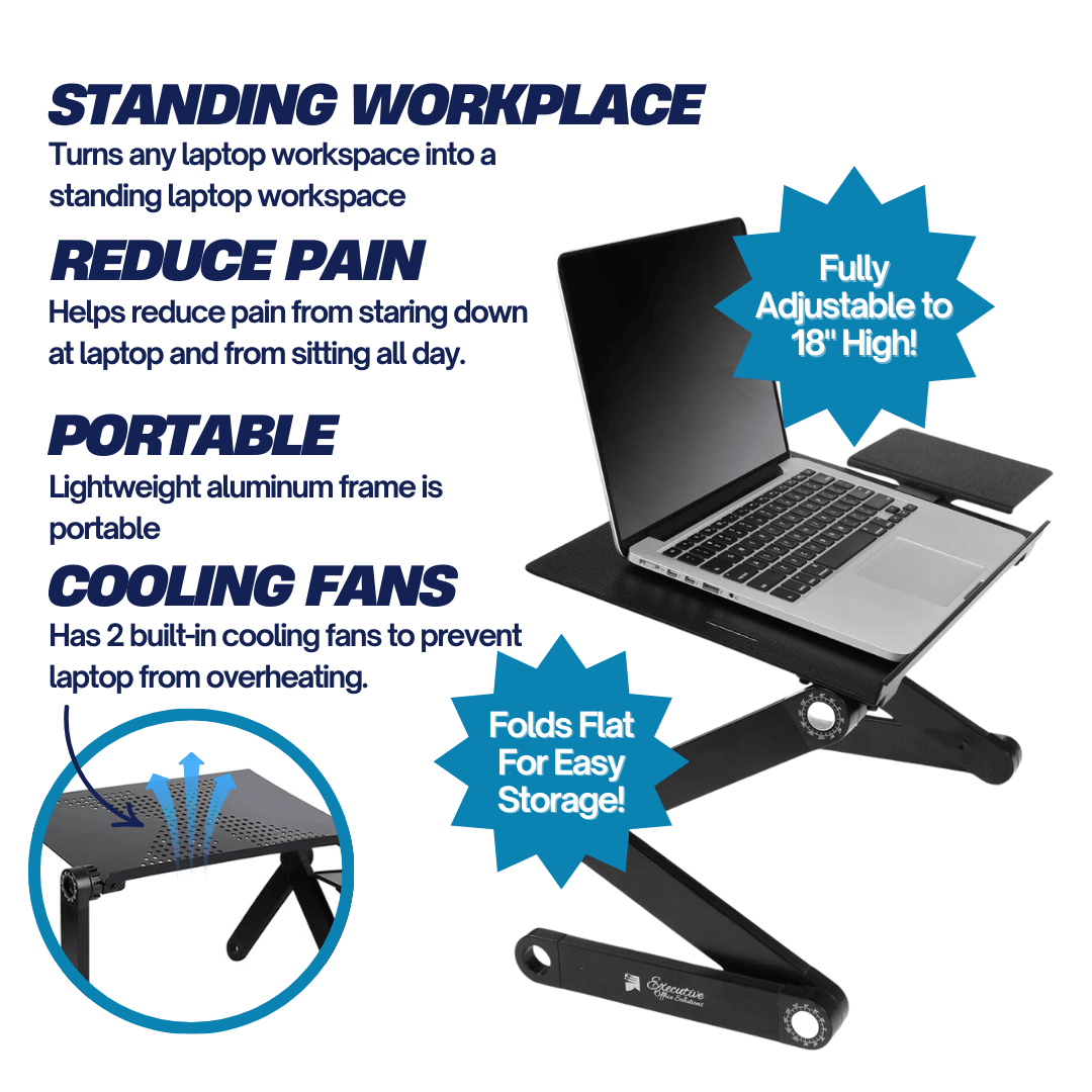 Ergonomic Adjustable Laptop Standing Desk