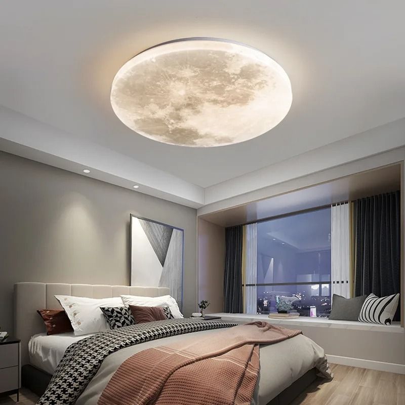 Modern Lunar Design Round LED Ceiling Lamp