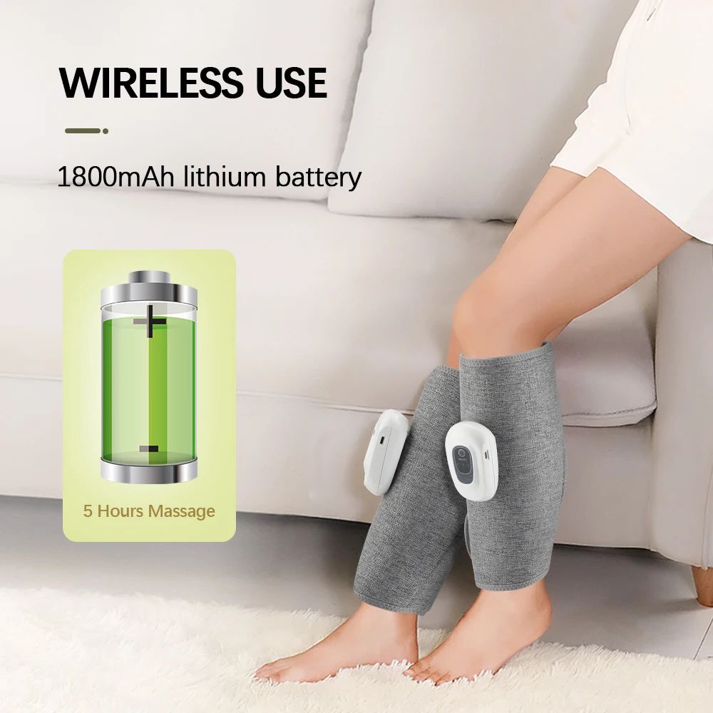 Wireless 360° Air Pressure Calf & Leg Massager with 3 Modes