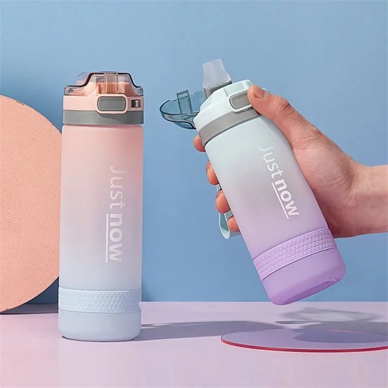 600ml Water Bottle Portable Sports Shaker Bottle Cute Plastic Drink Bottle for Kids and Teens