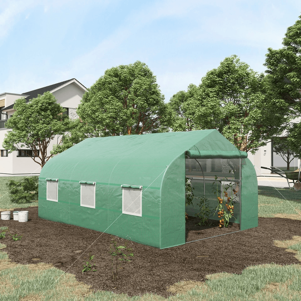Large Portable Walk-in Greenhouse, Hot Green House for Plant Gardening, Outdoor Garden Tent for All-Season Growing