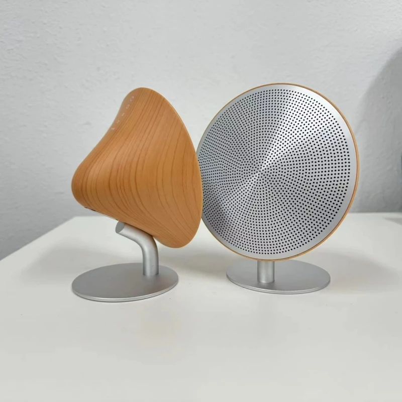 Bluetooth Speaker Retro Wooden Subwoofer with Touch Surface, Home Audio Desktop Stereo Bluetooth Audio Speaker