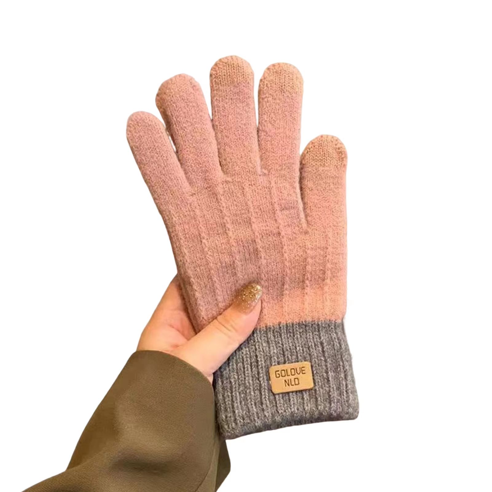 Women's Cable Knit Fleece-Lined Touch-Screen Winter Gloves