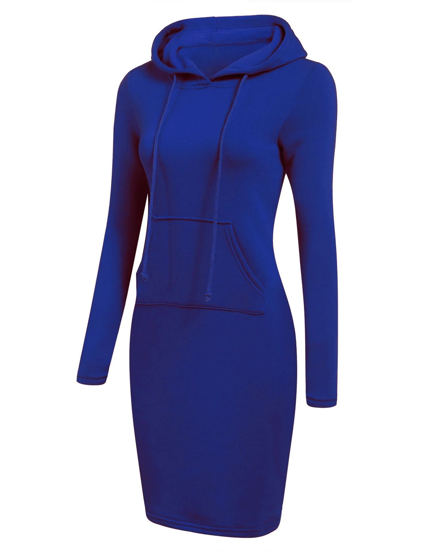 Womens Hooded Dress with Long Sleeves and Cozy Autumn Styling