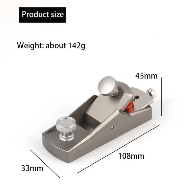 CraftEdge Mini Aluminum Alloy Wood Planer for Precision Woodworking and Trimming
