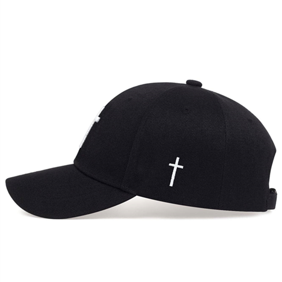 Fashion Simple Black Baseball Cap, Cotton Snapback Golf Hat, Solid Color Hip Hop Dad Caps for Men and Women Casual Wear