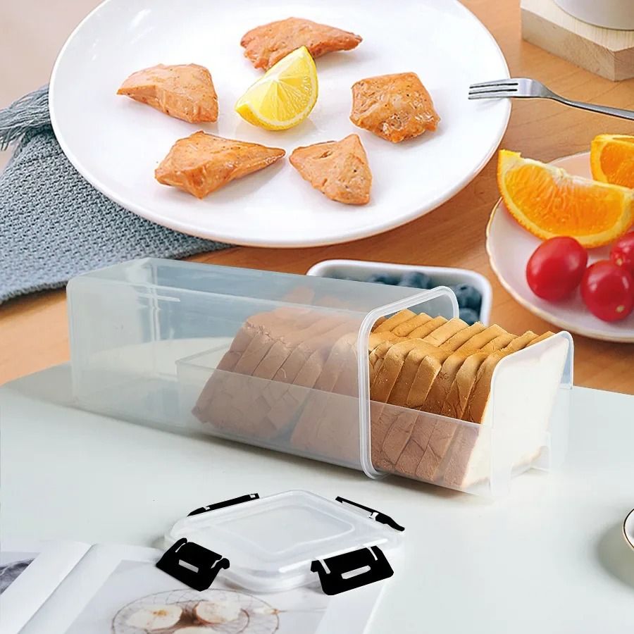 Clear Airtight Bread Storage Container Tall Bread Box with Lid