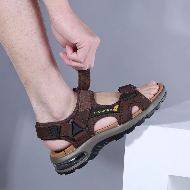 Fashion Men's Genuine Leather Roman Sandals