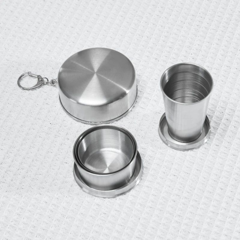 Stainless Steel Telescopic Folding Cup (75–250ml) Portable Travel & Camping Coffee Mug