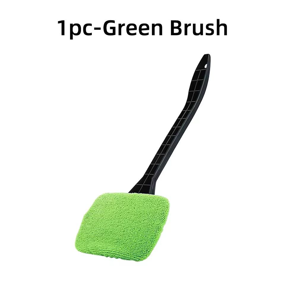 Car Windshield Cleaning Brush Kit with Microfiber Cloth and Long Handle