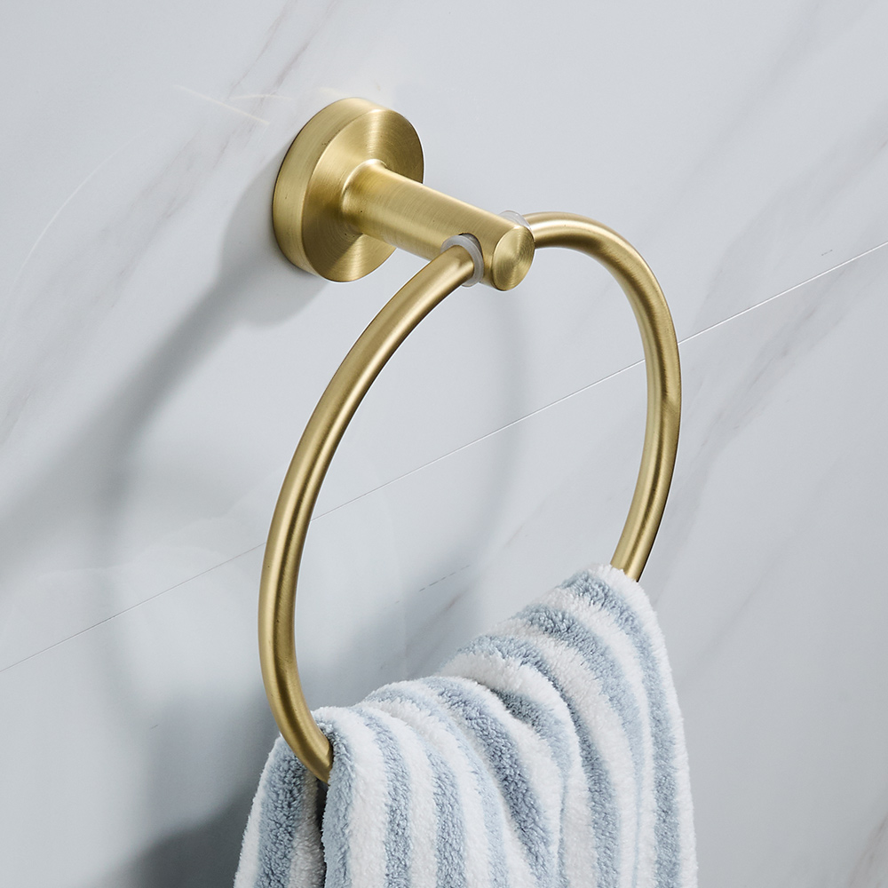Stainless Steel Bathroom Towel Ring Modern Round Hand Towel Holder