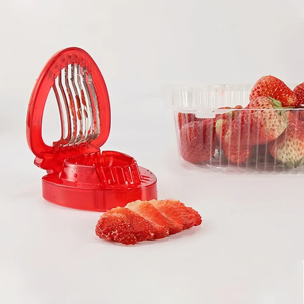 Strawberry Slicer Cutter – Stainless Steel Sharp Blade Tool for Decorating Desserts, Cakes, and Homemade Bread