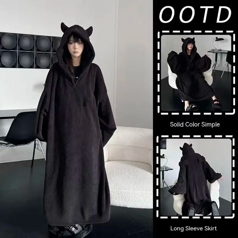 Thickened Padded Pajamas – Oversized Hooded One-Piece Sleepwear & Luxury Winter Homewear