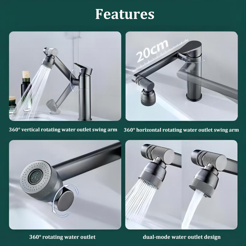 High Quality Stainless Steel Basin Faucet Hot and Cold Multifunctional Dual-use Bathroom Wash Basin Fauce
