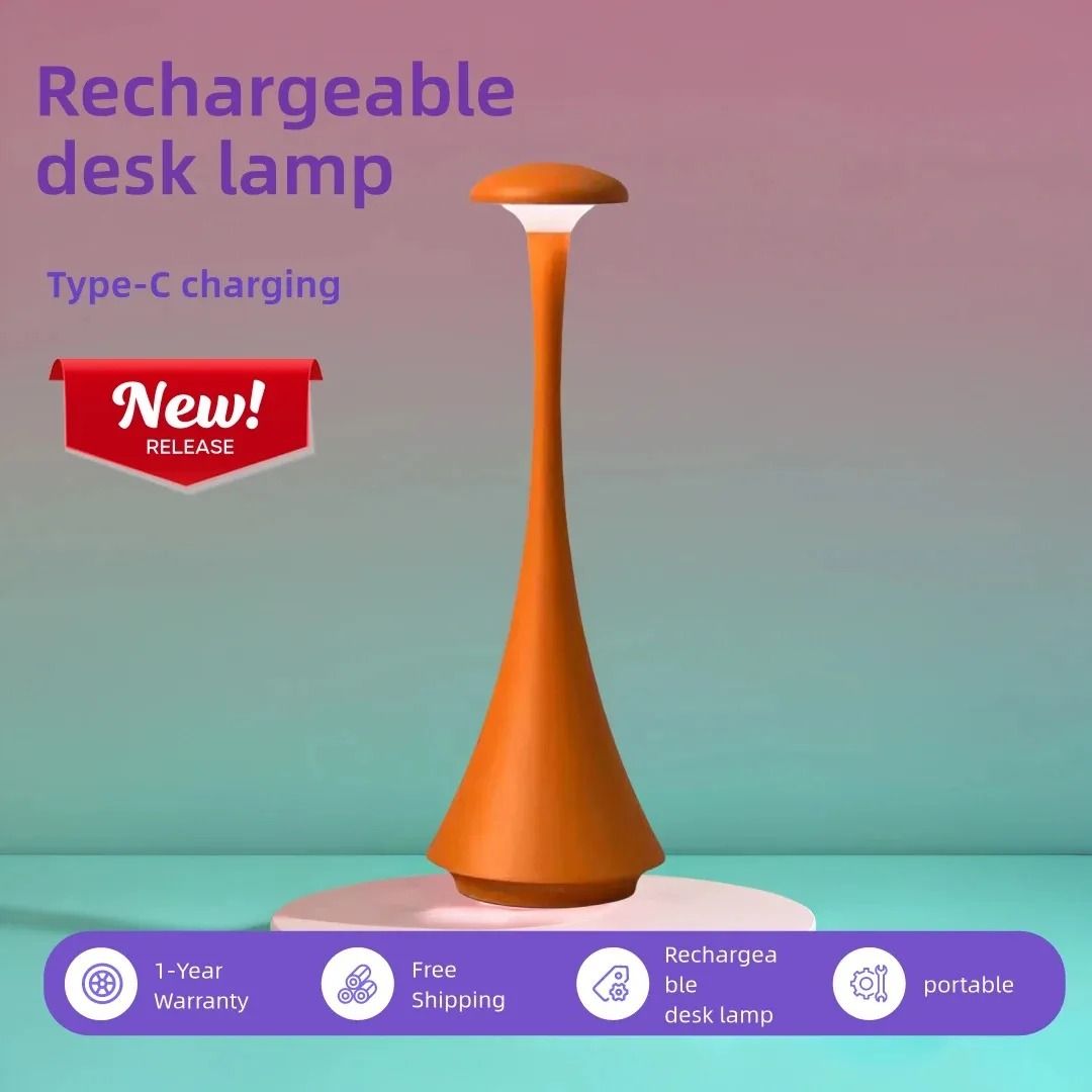 Night Lamp Rechargeable Wireless Touch Lamp Creative Desk Lamp USB C Bedroom Atmosphere Light