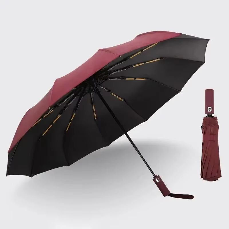 12-Bone Fully Automatic UV-Resistant Folding Travel Umbrella