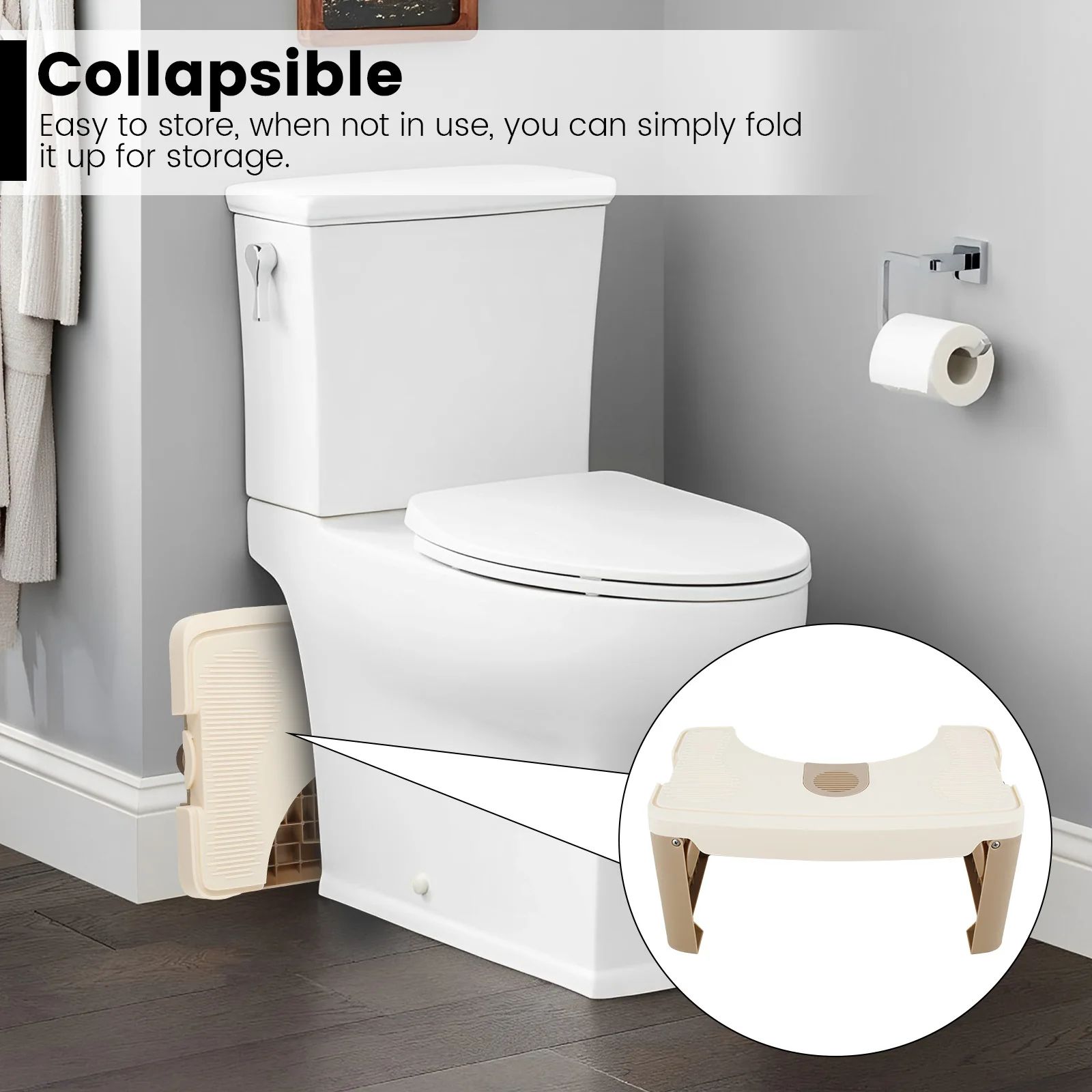 Foldable Bathroom Squat Stool