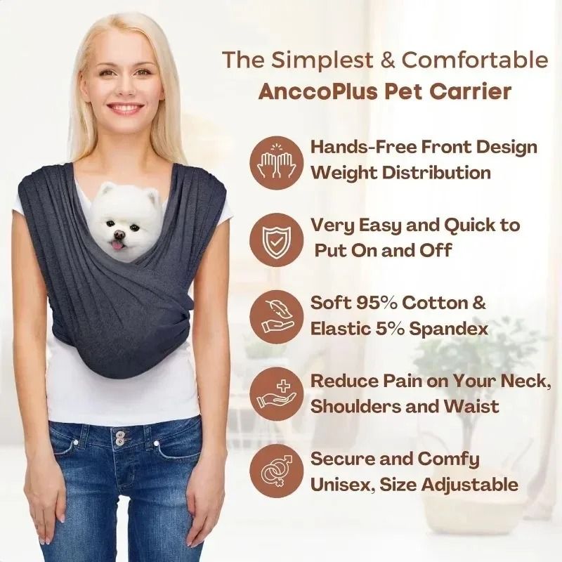 Adjustable Front Facing Dog and Cat Carrier Sling Bag