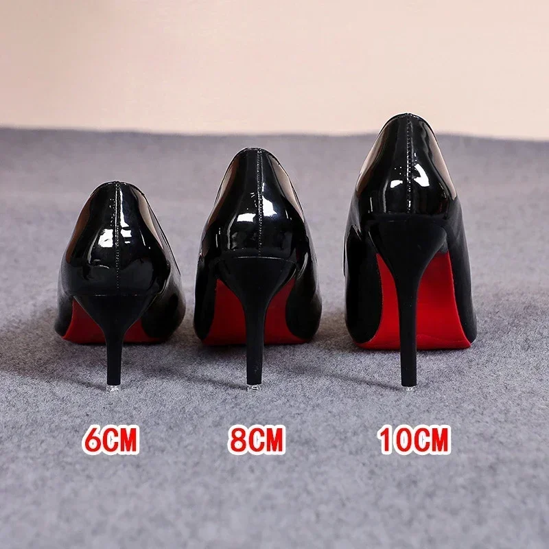 Sexy Red Bottom Women High Heels, Classic Ladies Pumps, Autumn Leather Dress Heel Shoes for Women