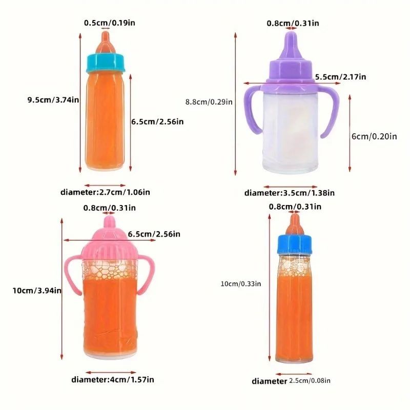 Doll Feeding Bottle Accessory Set